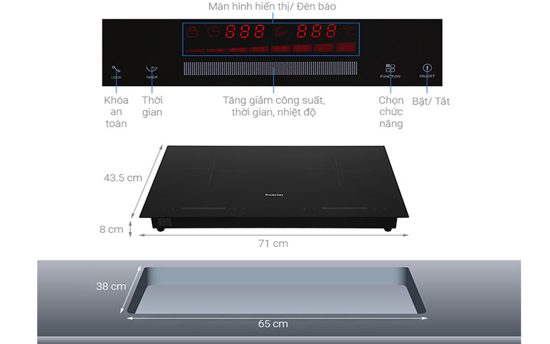 Bếp điện từ hồng ngoại Junger CEJ-203-IF - Hàng chính hãng