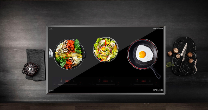 Bếp ba hồng ngoại điện từ Spelier SPM-938H PLUS - Hàng chính hãng