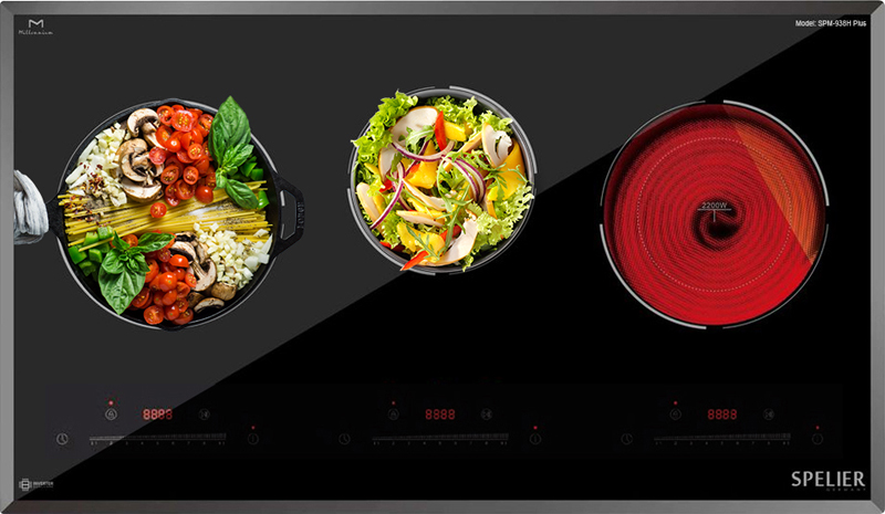 Bếp ba hồng ngoại điện từ Spelier SPM-938H PLUS - Hàng chính hãng
