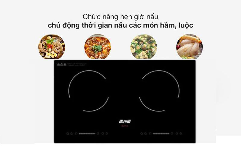 Bếp được trang bị chức năng hẹn giờ nấu cho bạn chủ động