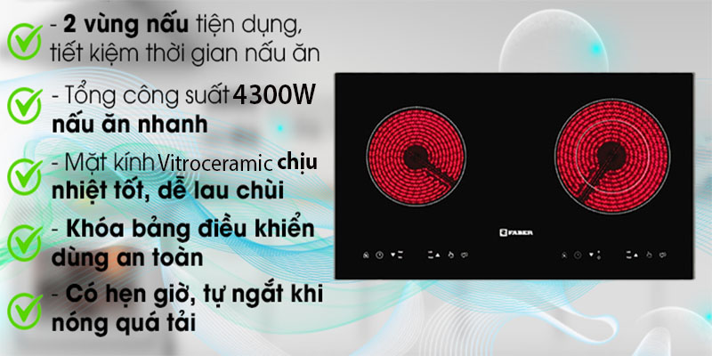 Bếp hồng ngoại đôi Faber FB-2E