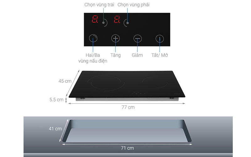 Bếp hồng ngoại đôi Hafele HC-R772D - Hàng chính hãng