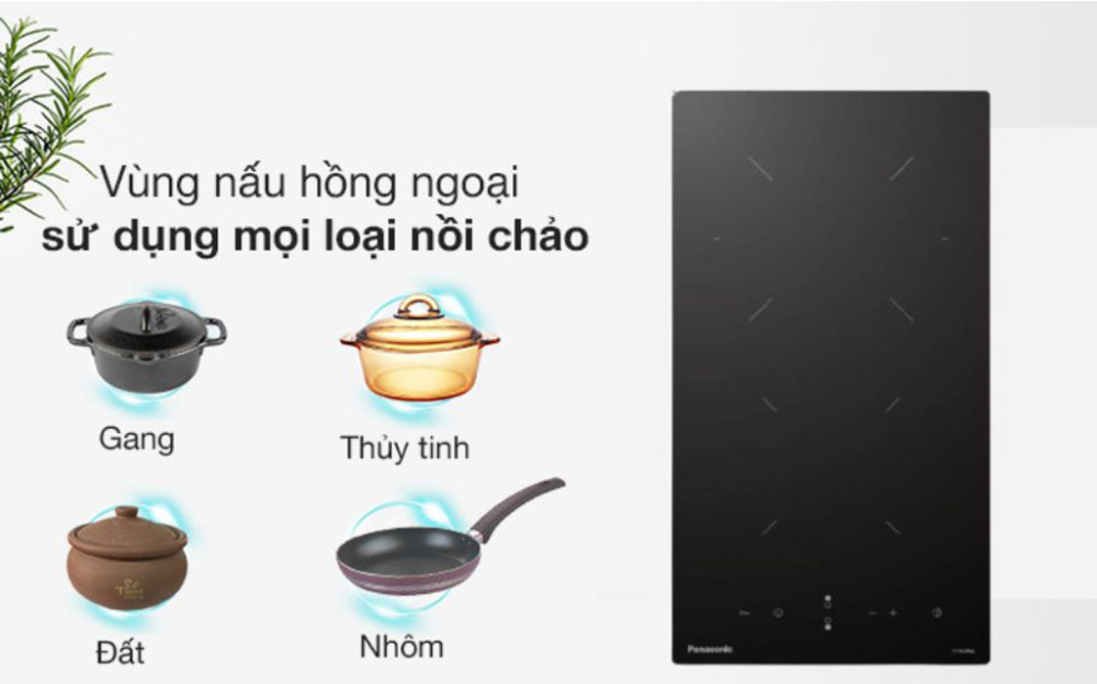Bếp hồng ngoại 2 vùng nấu Panasonic KY-R32AELYUE  - Hàng chính hãng
