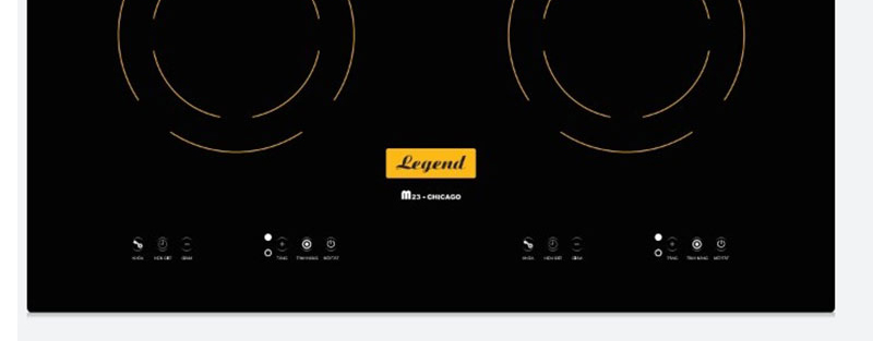 Bếp hồng ngoại đôi cao cấp Legend M23-CHICAGO - Hàng chính hãng