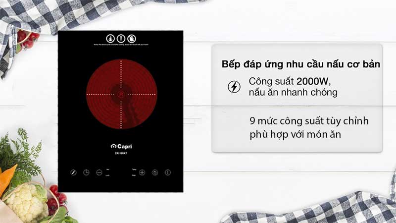 Bếp hồng ngoại đơn Capri CR-109KT - Hàng chính hãng