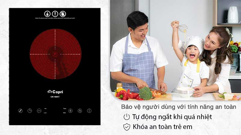 Bếp hồng ngoại đơn Capri CR-109KT - Hàng chính hãng