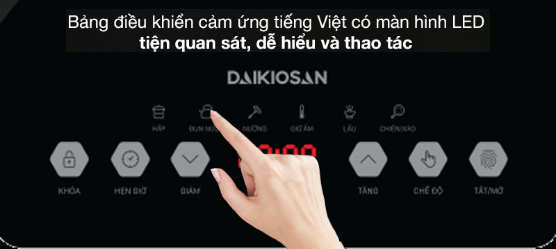 Bảng điều khiển của Bếp hồng ngoại đơn Daikiosan DKN-100002