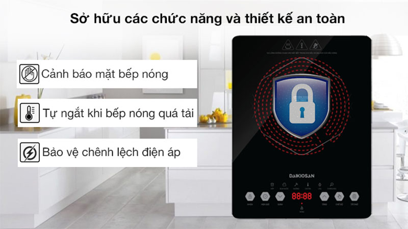 Tính năng an toàn của Bếp hồng ngoại đơn Daikiosan DKN-100002