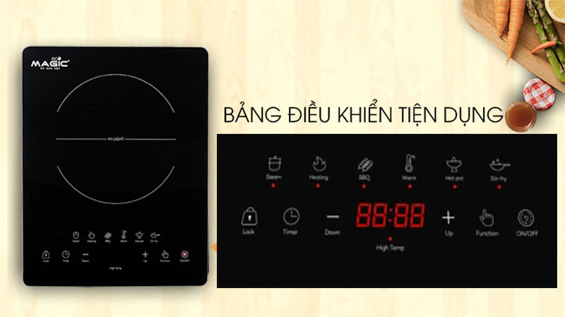 Bảng điều khiển của Bếp hồng ngoại đơn Magic Eco AC-202