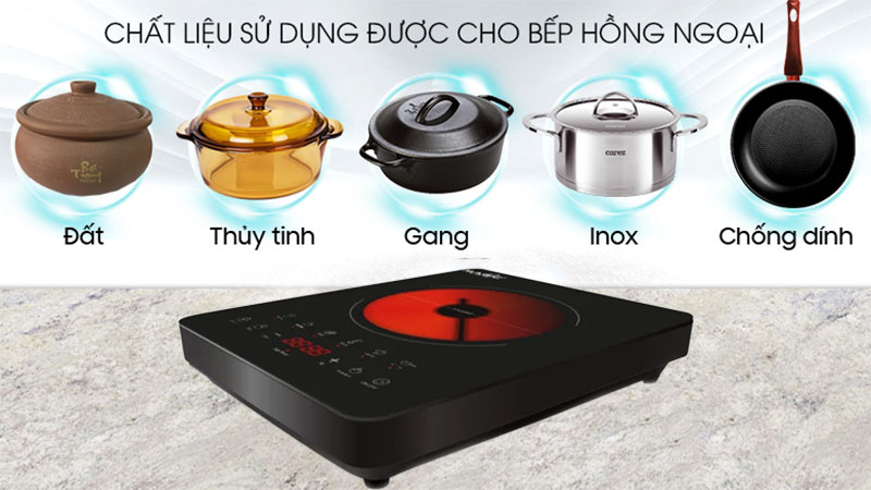 Tính năng không kén nồi của Bếp hồng ngoại đơn Magic Eco AC-202