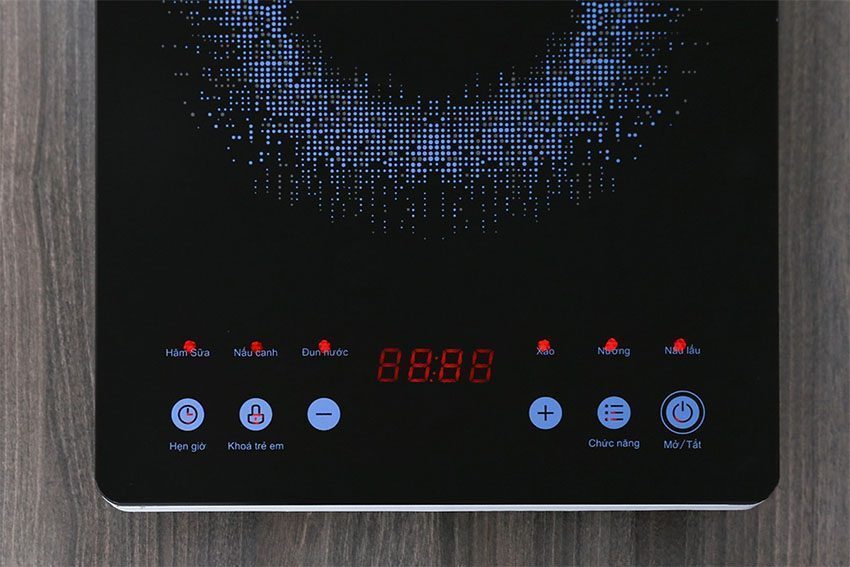 Bảng điều khiển của bếp hồng ngoại đơn Midea MIR-B2018DG