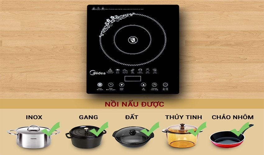 Bếp hồng ngoại đơn Midea MIR-T2013DA - Hàng chính hãng