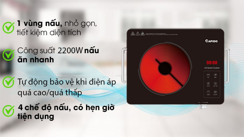 Bếp hồng ngoại đơn Rapido RC2200ES - Hàng chính hãng