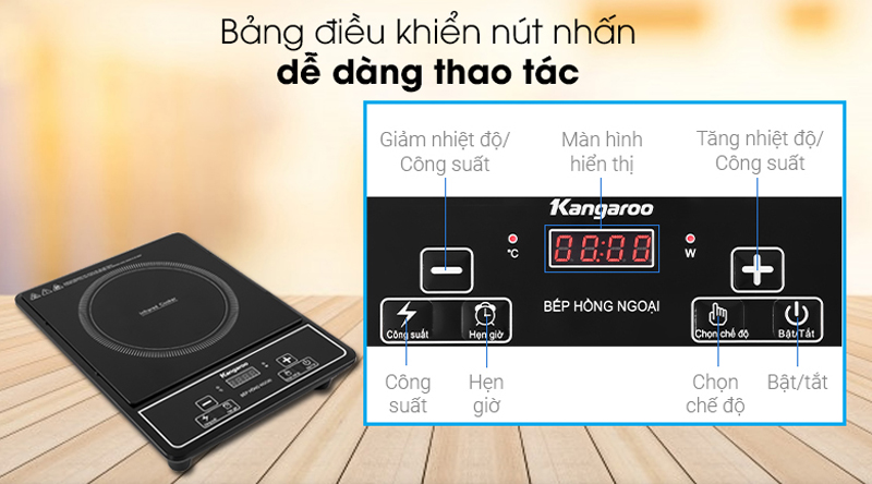 Bếp hồng ngoại đơn Kangaroo KG20IFP1 - Hàng chính hãng
