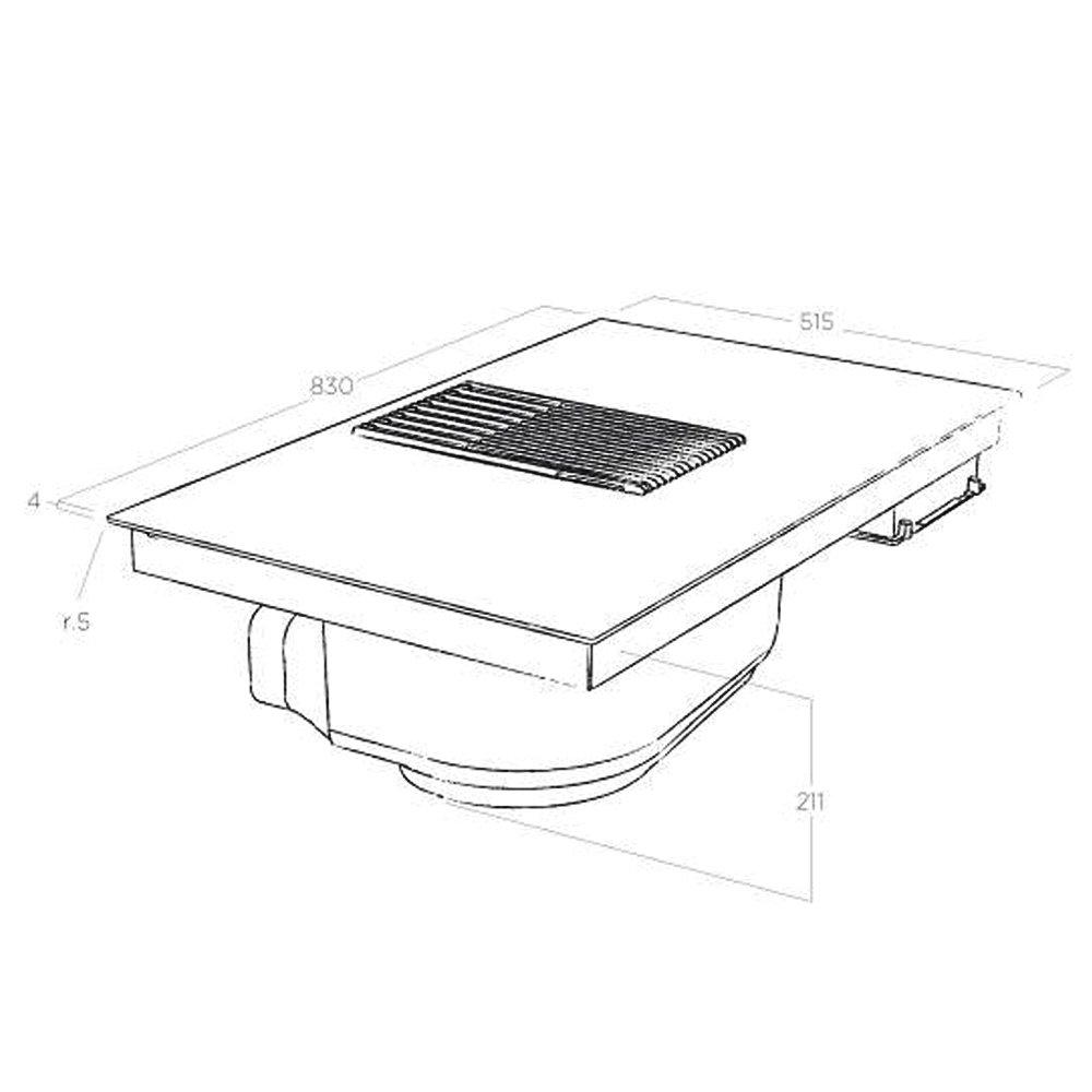 Bếp từ kết hợp hút mùi Elica Nikola Tesla Libra WH/F/83 - Hàng chính hãng