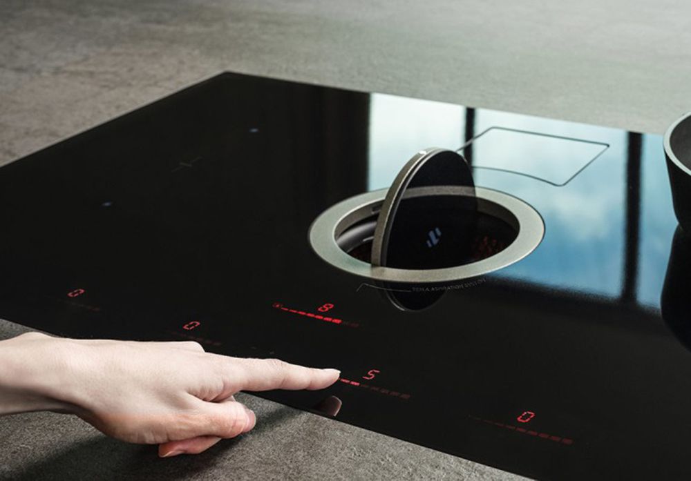 Bếp từ kết hợp hút mùi Elica Nikola Tesla Switch BL/F/80 - Hàng chính hãng