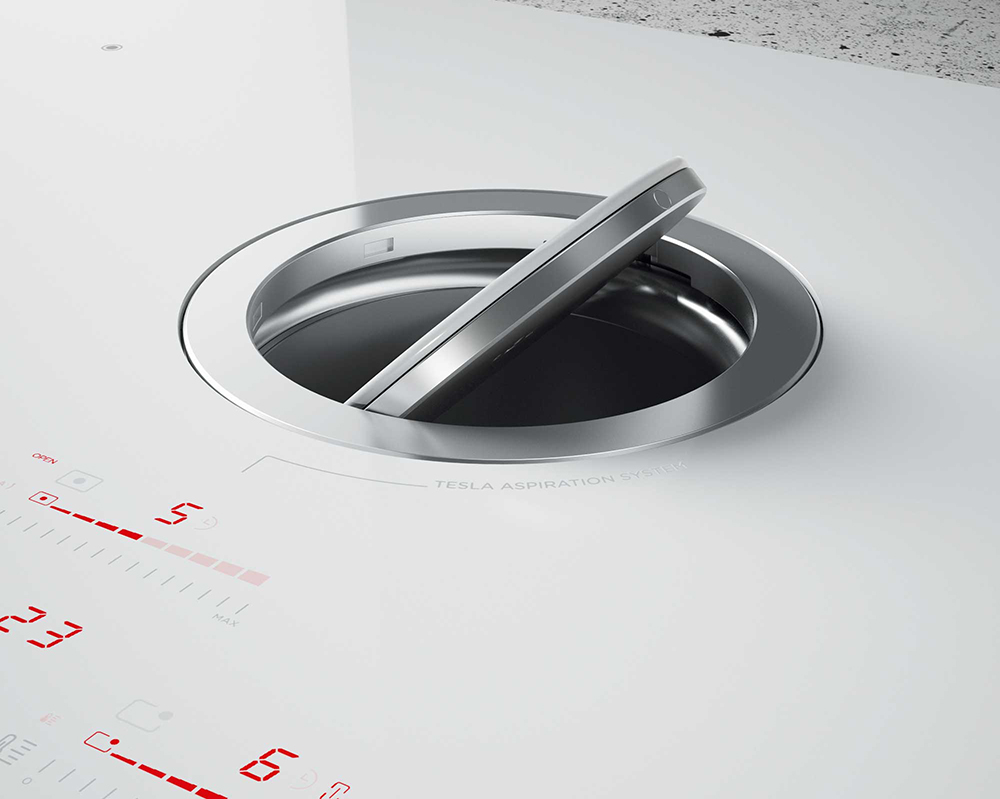 Bếp từ kết hợp hút mùi Elica Nikola Tesla Switch WH/A/80 - Hàng chính hãng