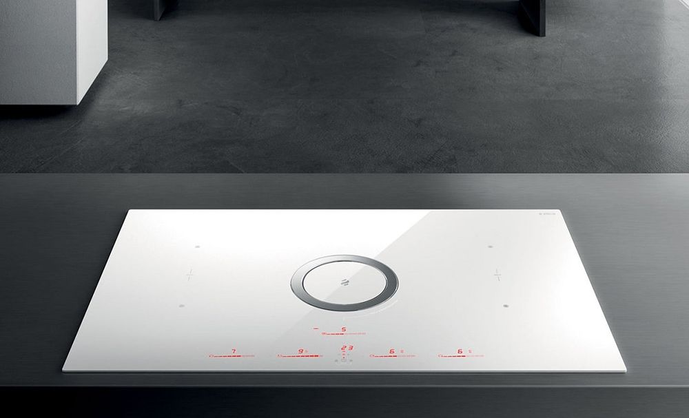 Bếp từ kết hợp hút mùi Elica Nikola Tesla Switch WH/F/80 - Hàng chính hãng