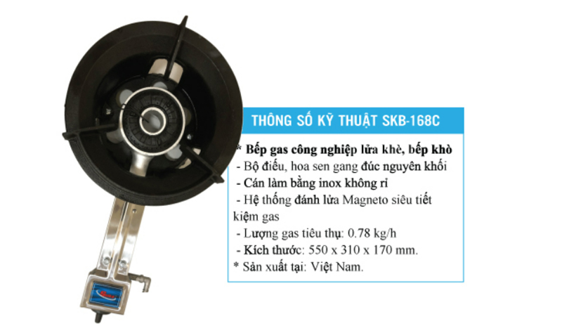 Bếp khè công nghiệp Seika SKB 168C - Hàng chính hãng