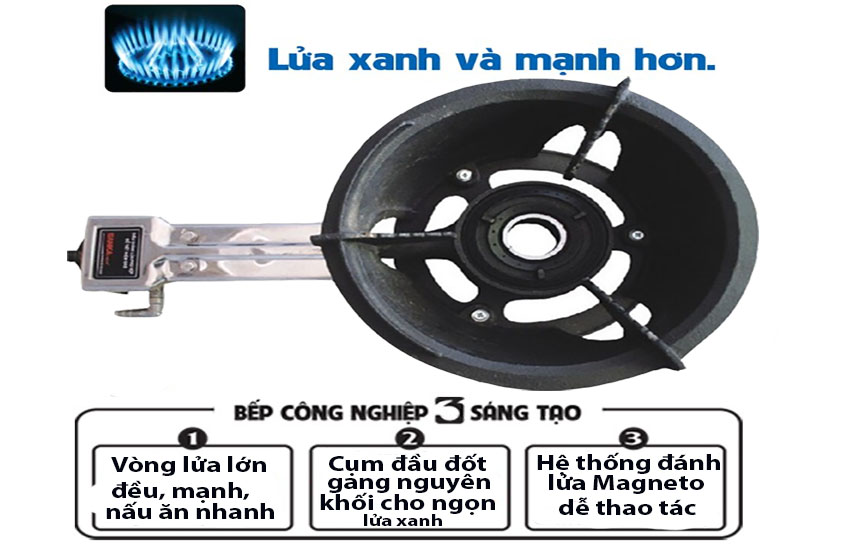 Bếp khè gas công nghiệp SANKAtech SKT-105BK - Hàng chính hãng