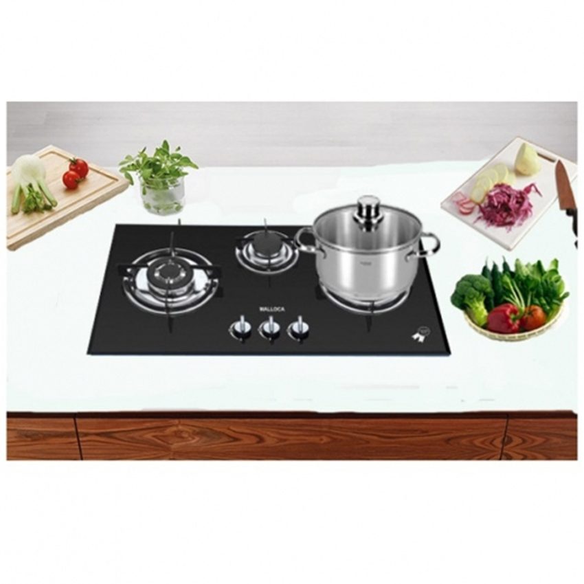 Bếp kính âm ba gas Malloca AS-9103B - Hàng chính hãng