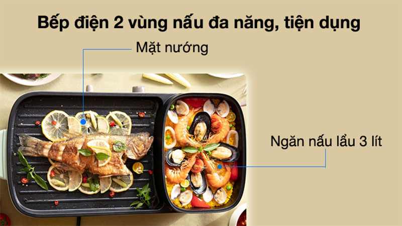 Thiết kế của Bếp lẩu nướng đa năng Bear DKL-C15G1