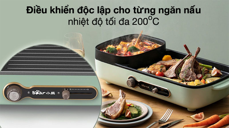 Nhiệt độ của Bếp lẩu nướng đa năng Bear DKL-C15G1