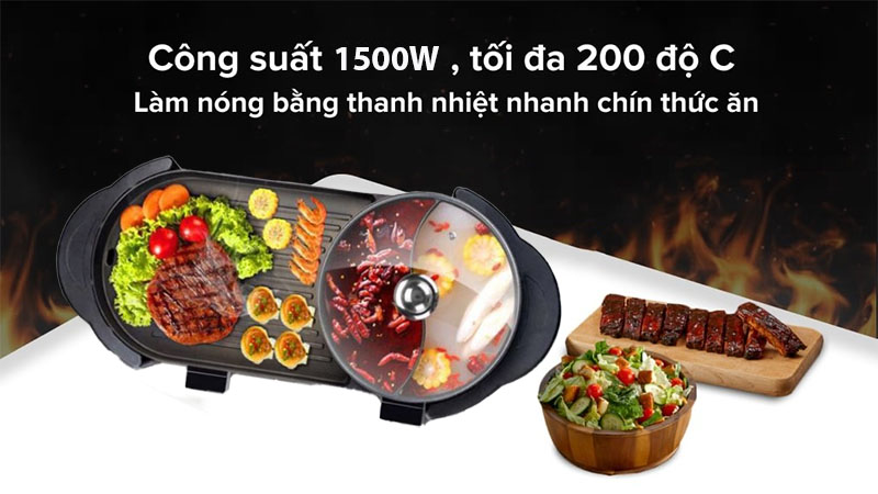 Công suất của Bếp lẩu nướng đa năng Matika MTK-6929