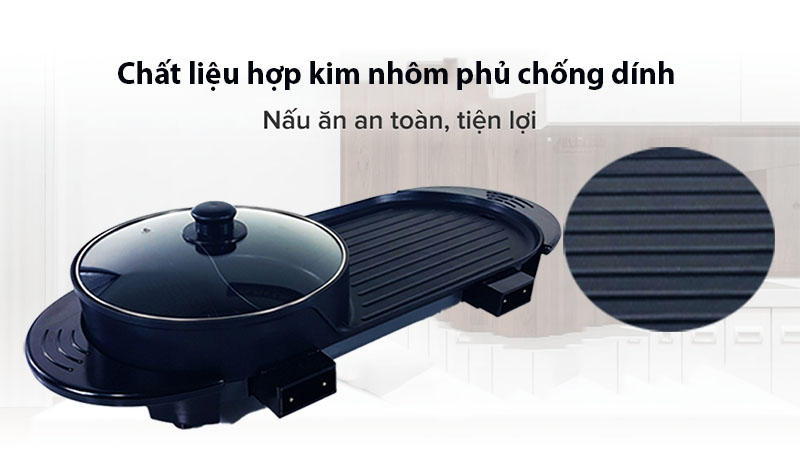 Chất liệu của Bếp lẩu nướng đa năng Matika MTK-6929