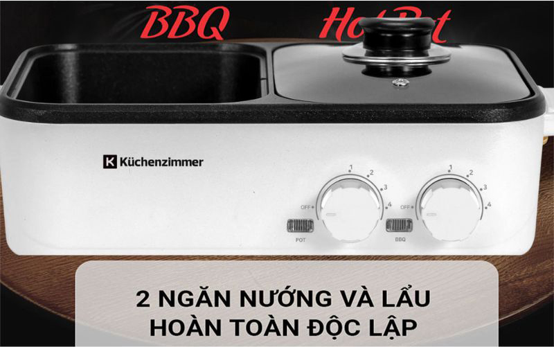 Bếp lẩu nướng đa năng 2 trong 1 Kuchenzimmer KUC012591 - Hàng chính hãng