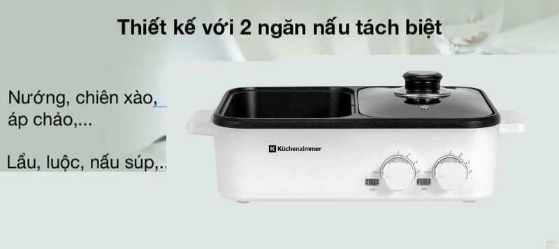 Bếp lẩu nướng đa năng 2 trong 1 Kuchenzimmer KUC012591 - Hàng chính hãng
