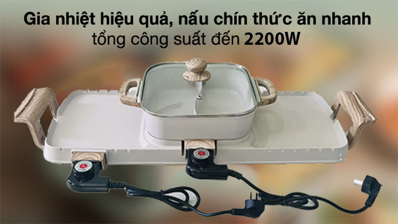 Bếp lẩu nướng điện 2 trong 1 Aoran AORAN - Hàng chính hãng