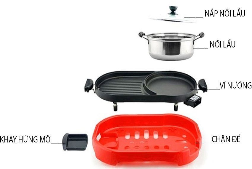 Bếp lẩu nướng điện Fujika FJ-BLN61 - Hàng chính hãng