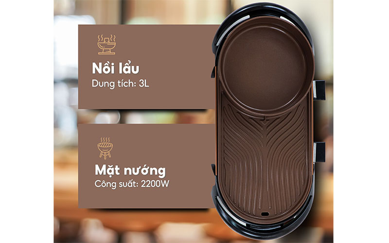 Bếp lẩu nướng điện Hasuka HSK-366LN - Hàng chính hãng