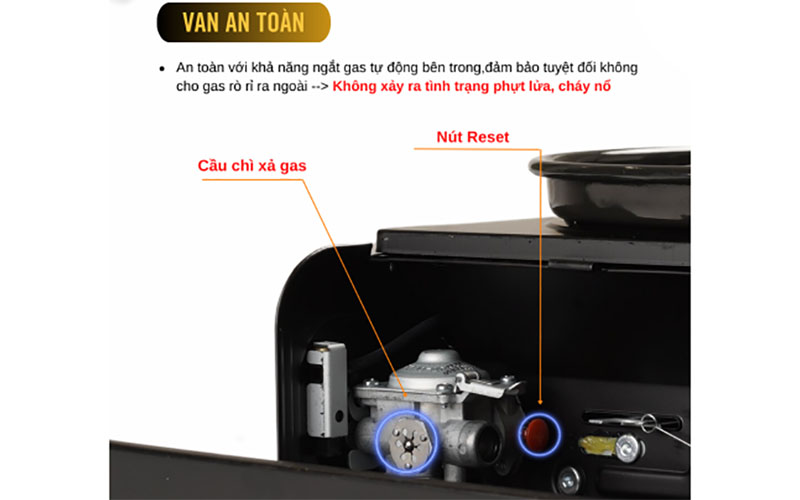 Bếp lẩu - nướng gas hồng ngoại Namilux mother EVS3 GS2621PF - Hàng chính hãng
