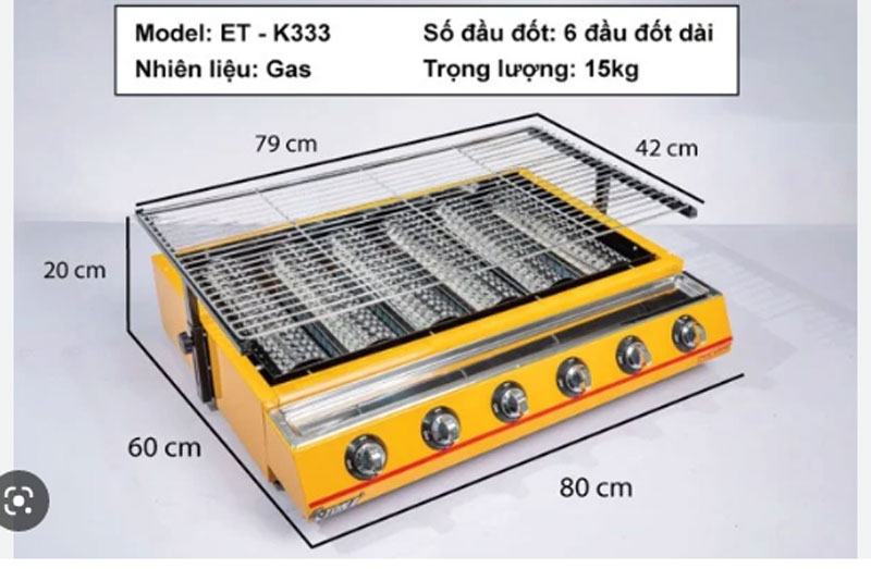 Bếp nướng gas Eton ET-K333 - Hàng chính hãng