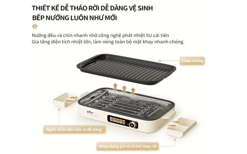 Bếp nướng điện Bear GR-4H15C - Hàng chính hãng
