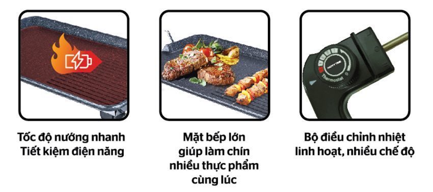 Bếp nướng điện Happy Time Sunhouse HTD-4606 - Hàng chính hãng