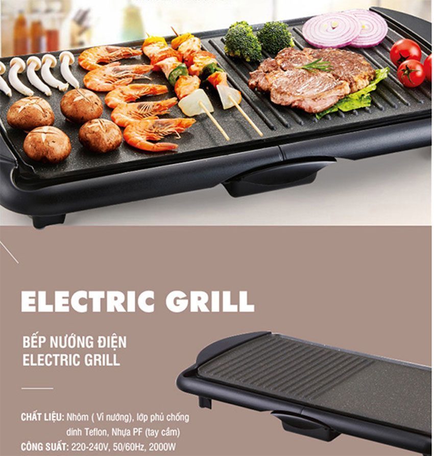 Bếp nướng điện Lock&Lock Electric Grill EJG231 - Hàng chính hãng