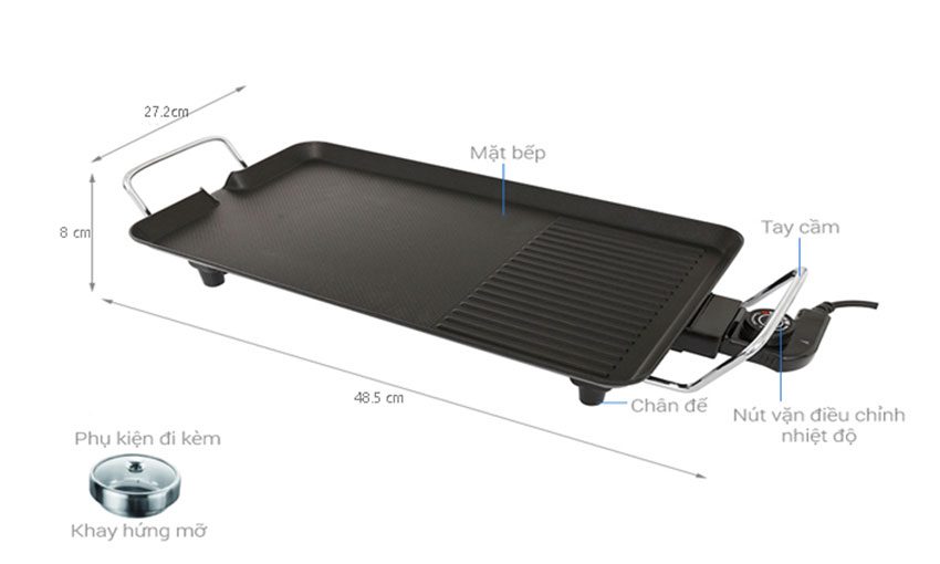 Chi tiết của bếp nướng điện Matika MTK-4928