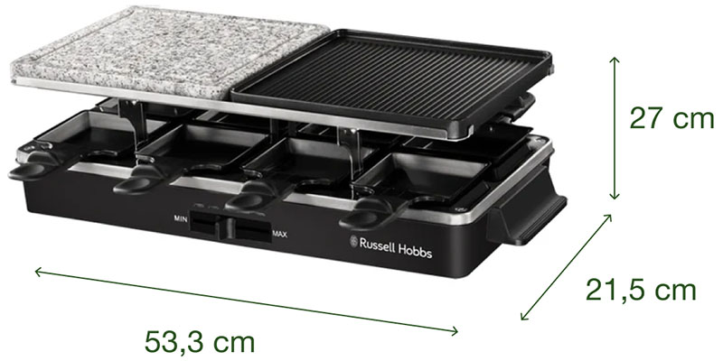 Bếp nướng điện Russell Hobbs 26280-56 Multi Raclette 3in1 - Hàng chính hãng