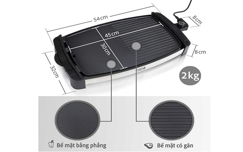 Bếp nướng điện không khói Lebenlang LBG8588 - Hàng chính hãng