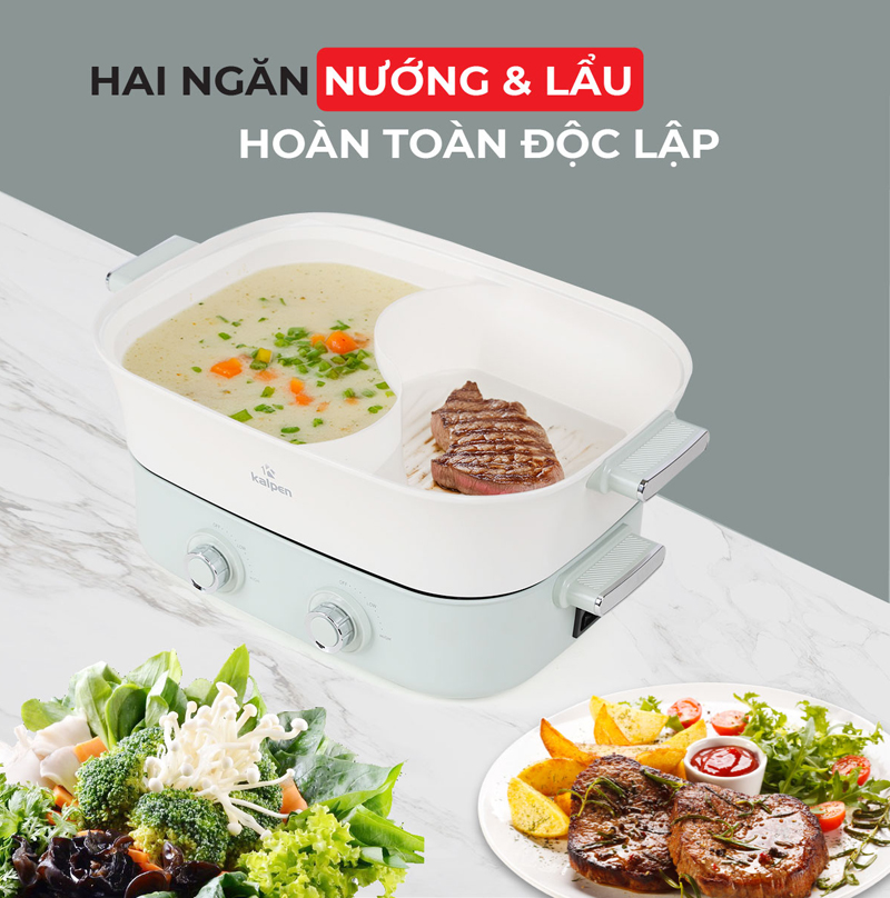 Bếp lẩu nướng đa năng Kalpen PP66 - Hàng chính hãng