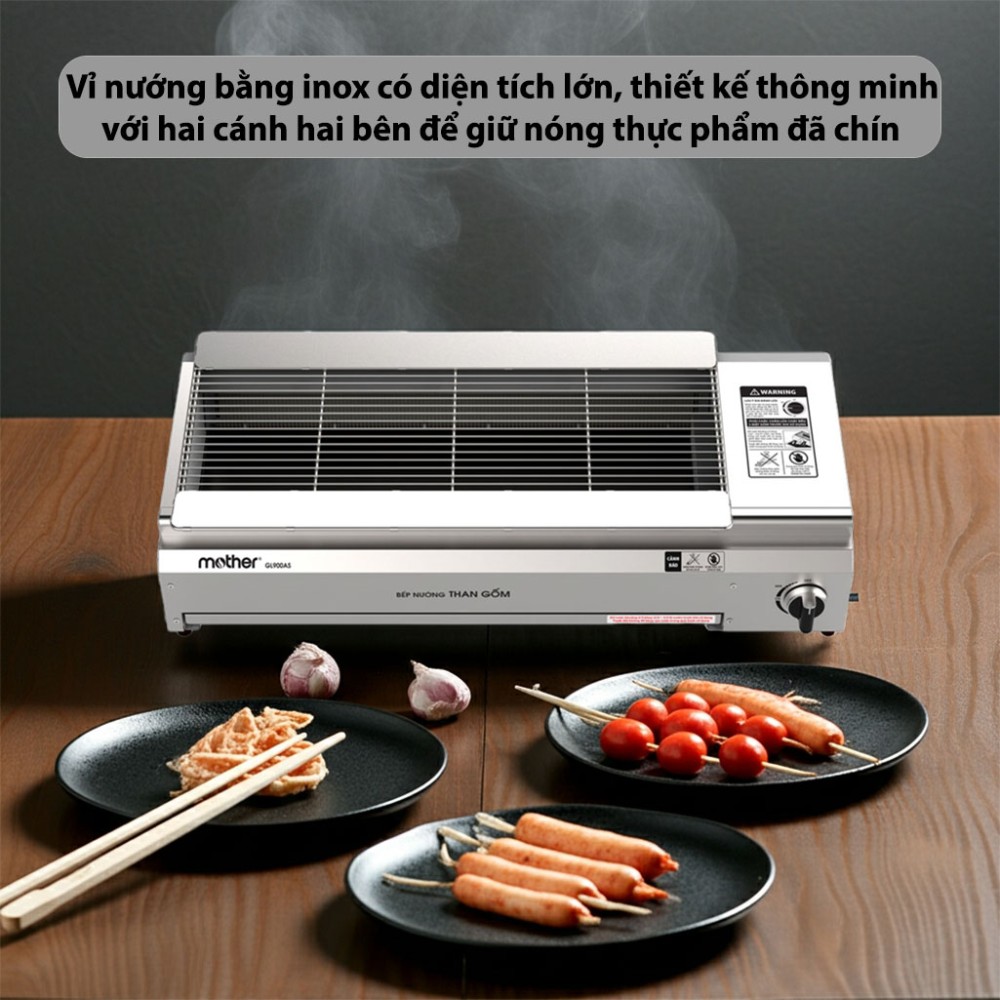 Bếp nướng than gốm NaMilux Mother GL900AS - Hàng chính hãng