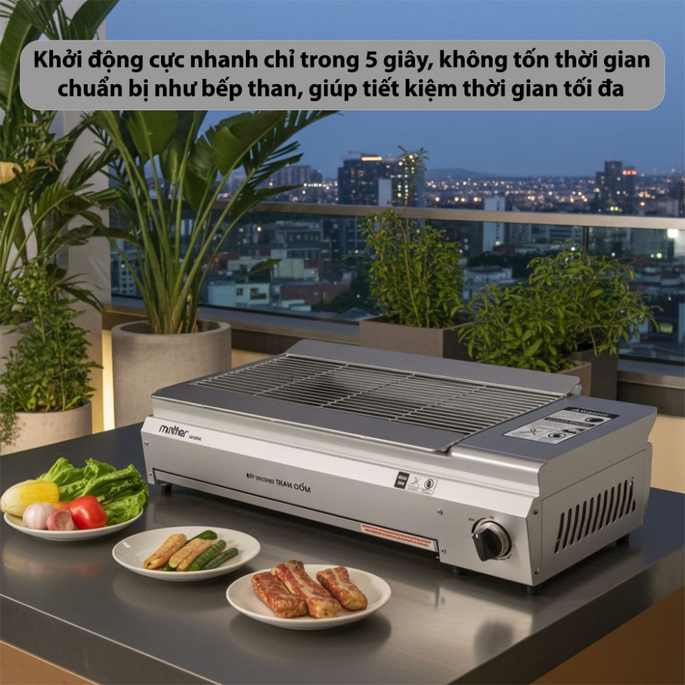 Bếp nướng than gốm NaMilux Mother GL900AS - Hàng chính hãng