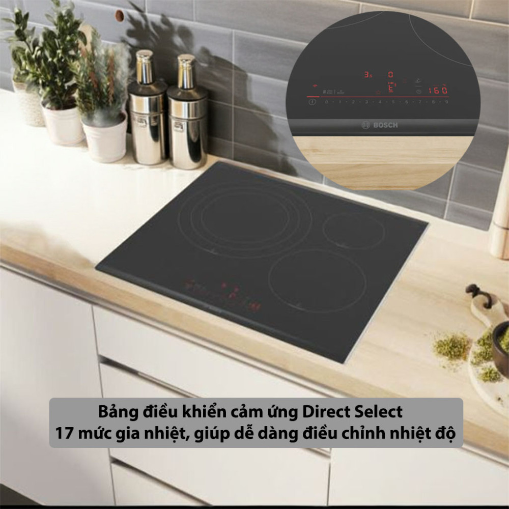 Bếp từ 3 vùng nấu Bosch PID675HC1E - Hàng chính hãng