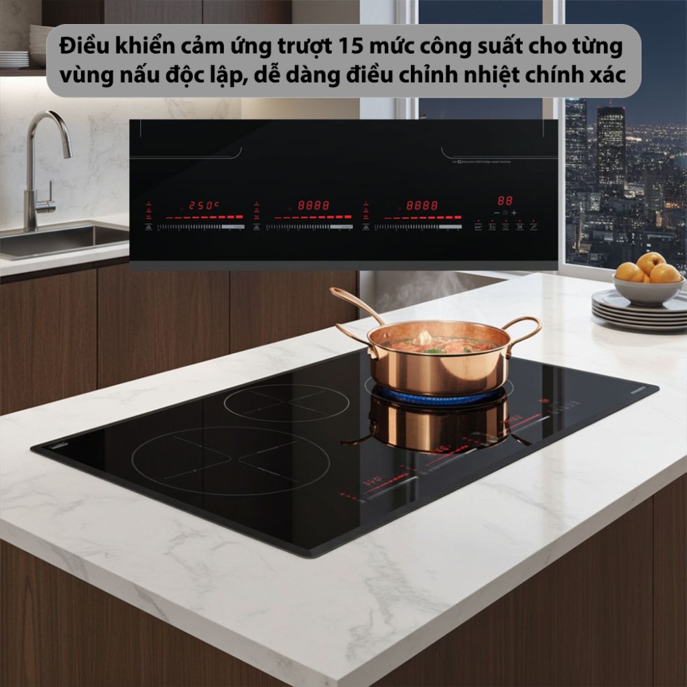 Bếp từ 3 vùng nấu GrandX GX-IH736LUX - Hàng chính hãng