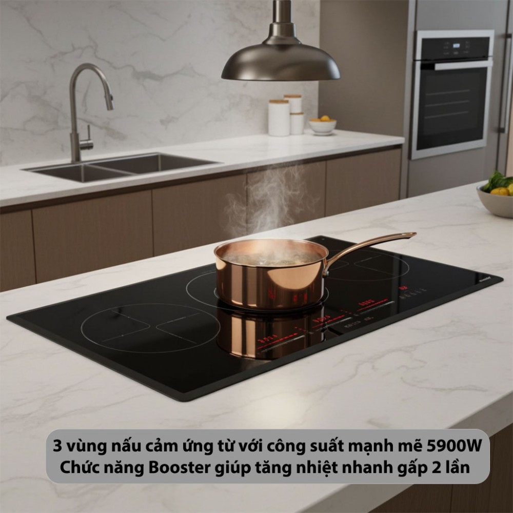 Bếp từ 3 vùng nấu GrandX GX-IH736LUX - Hàng chính hãng