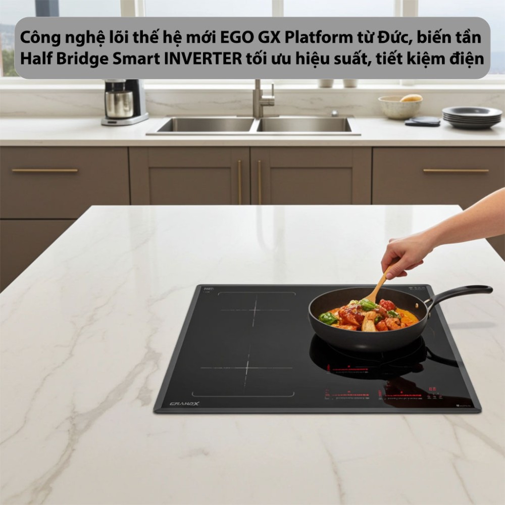 Bếp từ 3 vùng nấu GrandX GX-IH933G công nghệ hiện đại tối ưu hiệu suất, tiết kiệm điện năng