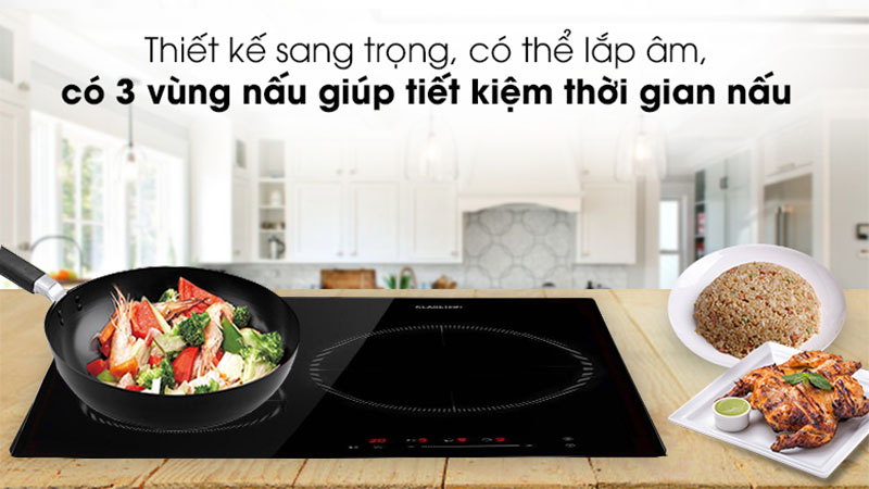 Bếp từ 3 vùng nấu Klarstein Delicatessa - Hàng chính hãng